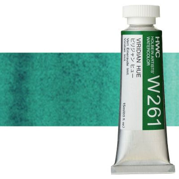 Profesionálne akvarelové farby Holbein Artists 15 ml  | zelené odtiene — obrázok 5
