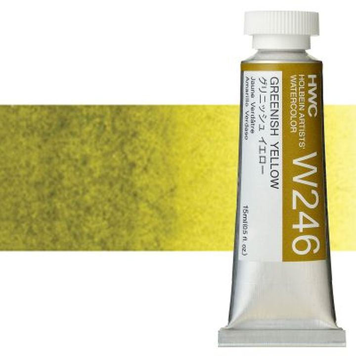 Profesionálne akvarelové farby Holbein Artists 15 ml  | zelené odtiene — obrázok 3