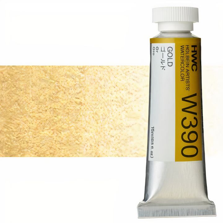 Profesionálne akvarelové farby Holbein Artists 15 ml  | zlaté a strieborné — obrázok 1