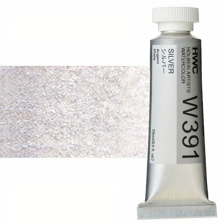 Profesionálne akvarelové farby Holbein Artists 15 ml  | zlaté a strieborné — obrázok 2
