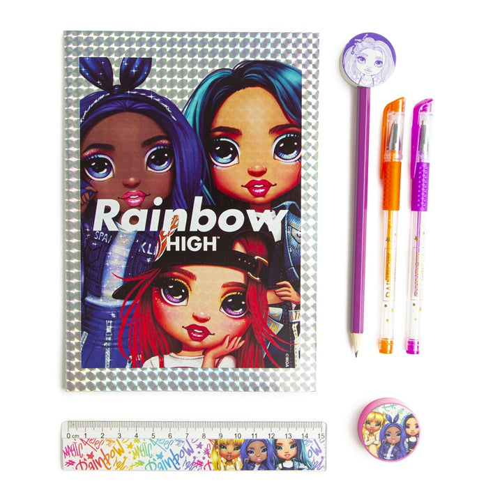 RAINBOW HIGH holografický zápisník s písacími potrebami — obrázok 2