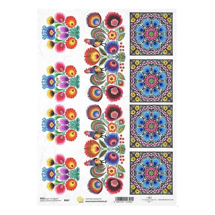 Ryžový papier A4 ITD - Folklór - R847