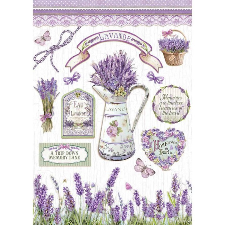 Ryžový papier A4 Provence elements