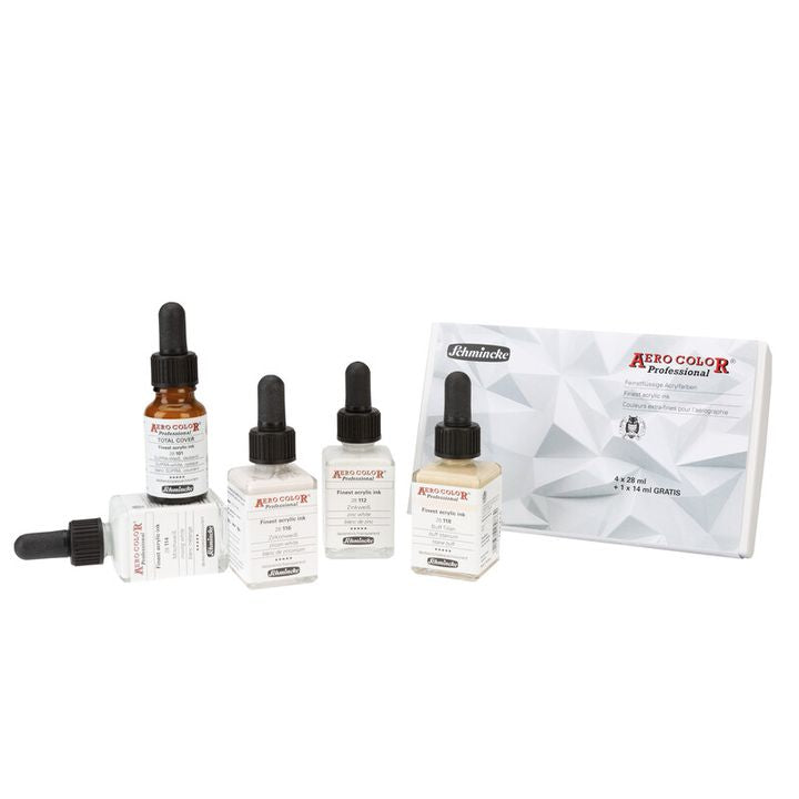 Sada Aero Color White Schmincke 4x28ml a 1x14ml — obrázok 2