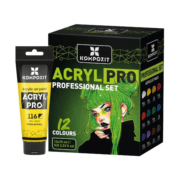 Sada akrylových farieb ACRYL PRO PROFESSIONAL 12x75 ml — obrázok 1
