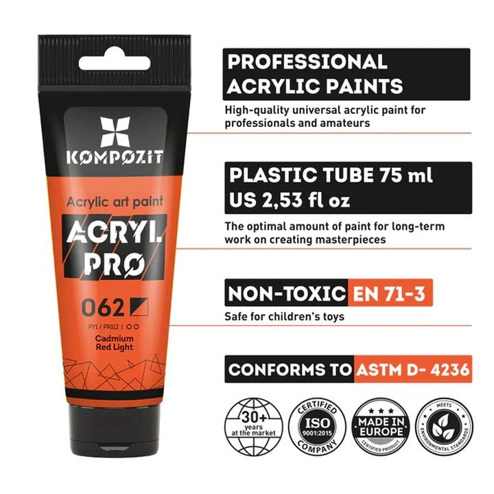 Sada akrylových farieb ACRYL PRO PROFESSIONAL 12x75 ml — obrázok 3