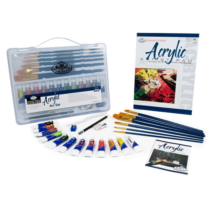 Sada akrylových farieb Essentials v kufríku / 25 dielna