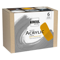 Sada akrylových farieb KREUL Triton Base & Neutral Colors 6 x 750 ml — obrázok 2