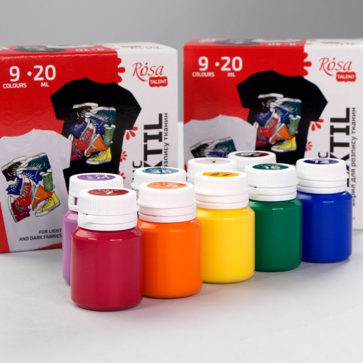 Sada akrylových farieb na textil STYLE ROSA TALENT 9x20 ml — obrázok 5