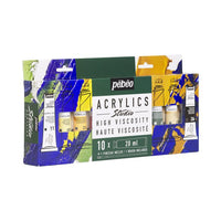 Sada akrylových farieb Pebeo STUDIO 10x20 ml + štetec — obrázok 4
