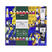 Sada akrylových farieb Pebeo Studio Acrylics 30x20 ml + 2x100 ml + 1 štetec — obrázok 1