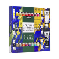 Sada akrylových farieb Pebeo Studio Acrylics 30x20 ml + 2x100 ml + 1 štetec — obrázok 4