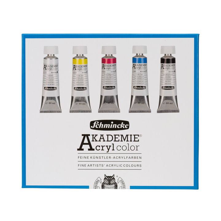 Sada akrylových farieb v tubách Schmincke AKADEMIE 5x60 ml — obrázok 3