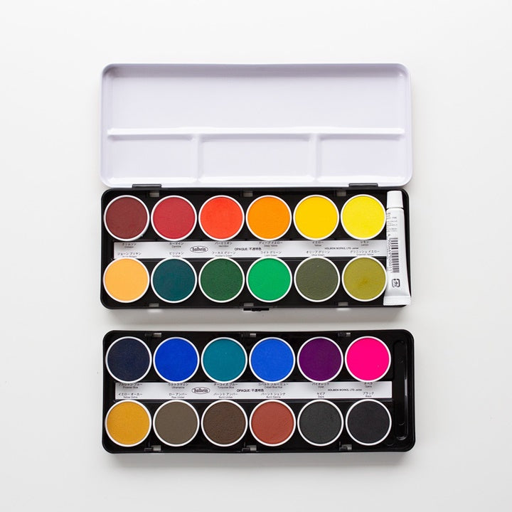 Sada akvarelových farieb Cake Colors Opaque - Holbein | rôzne sady — obrázok 2