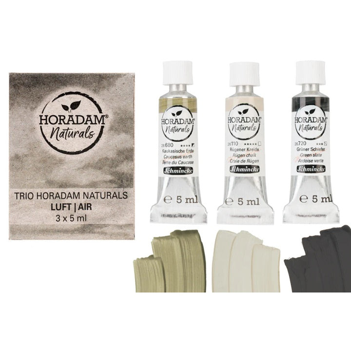 Sada akvarelových farieb Trio Air HORADAM Naturals 3x5 ml — obrázok 2