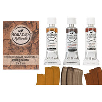 Sada akvarelových farieb Trio Earth HORADAM Naturals 3x5 ml — obrázok 1