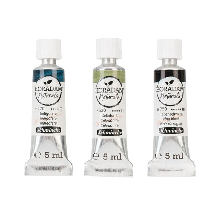 Sada akvarelových farieb Trio Water HORADAM Naturals 3x5 ml — obrázok 4