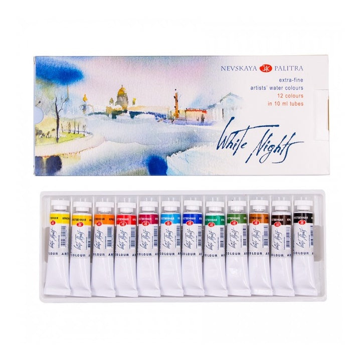 Sada akvarelových farieb White Nights v tubách 12x10 ml — obrázok 2