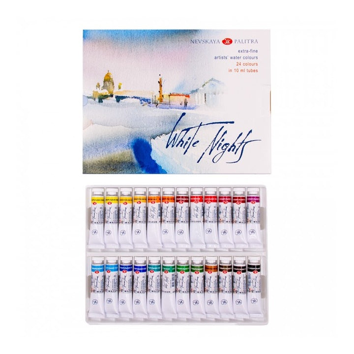 Sada akvarelových farieb White Nights v tubách 24x10 ml — obrázok 2