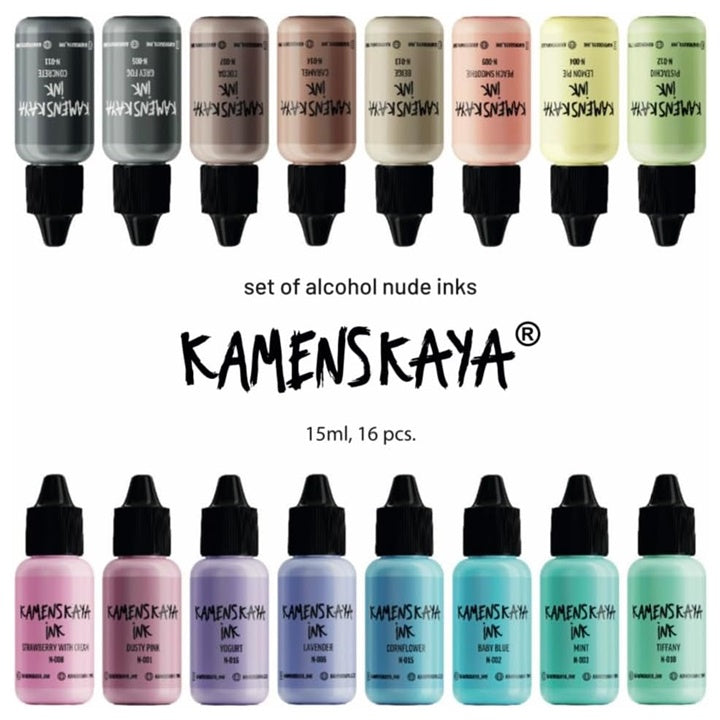 Sada alkoholových atramentov Nude Kamenskaya 16 x 15 ml — obrázok 2