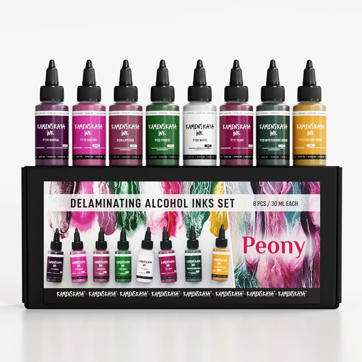 Sada delaminačných atramentov KAMENSKAYA 'Peony' 8x30 ml — obrázok 1