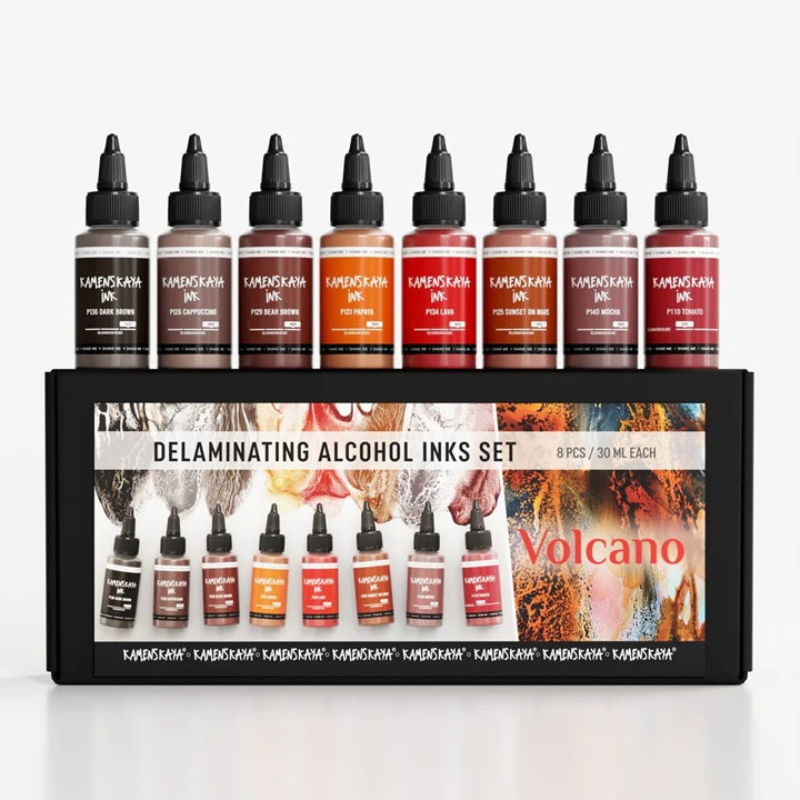 Sada delaminačných atramentov KAMENSKAYA 'Volcano' 8x30 ml — obrázok 1