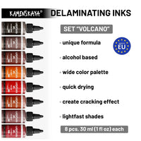 Sada delaminačných atramentov KAMENSKAYA 'Volcano' 8x30 ml — obrázok 2