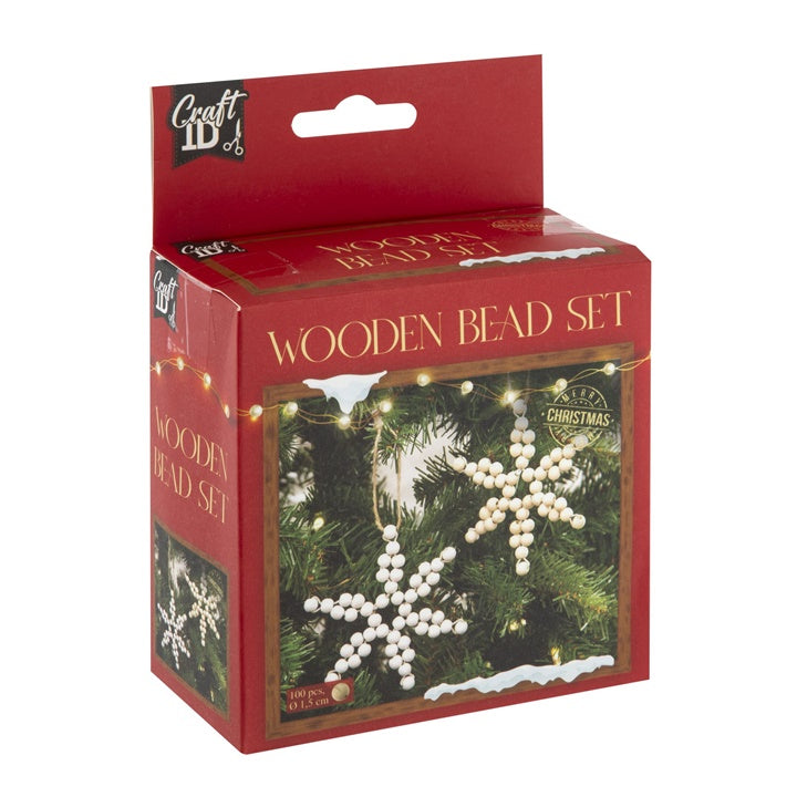 Sada drevených korálikov XMAS STARS — obrázok 2