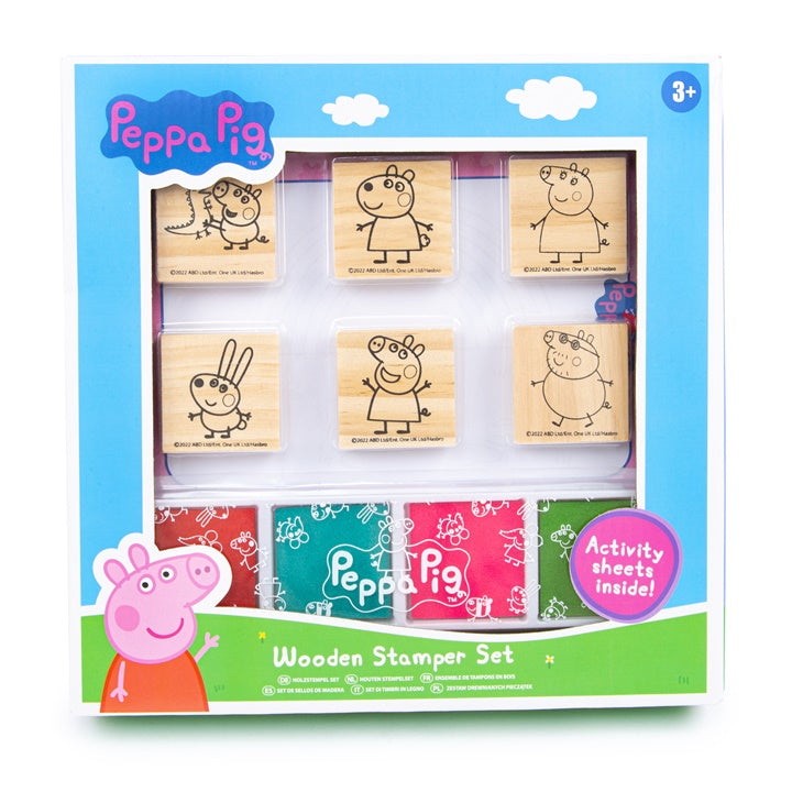 Sada drevených pečiatok PEPPA PIG — obrázok 1