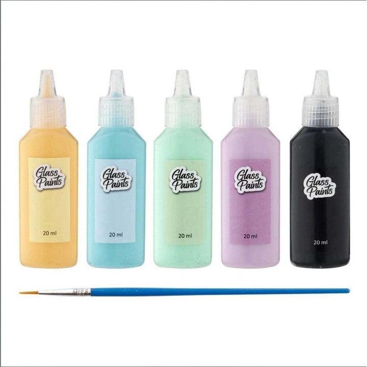 Sada farieb na sklo so štetcom 5x20 ml — obrázok 1