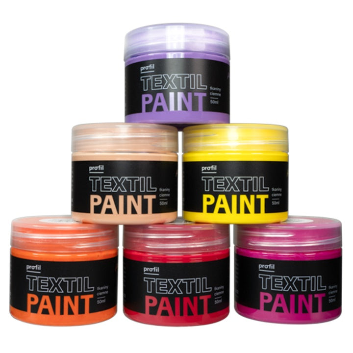 Sada farieb na tmavý textil Profil - SUNSET BOULEVARD 6 x 50 ml