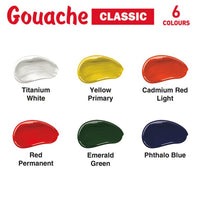 Sada gvašových farieb CLASSIC Kompozit 6x20 ml — obrázok 2
