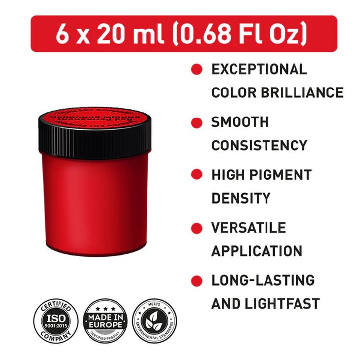 Sada gvašových farieb CLASSIC Kompozit 6x20 ml — obrázok 3