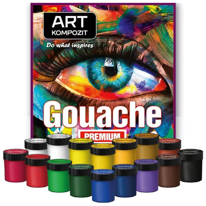 Sada gvašových farieb PREMIUM ART Kompozit 16 x 20 ml — obrázok 1
