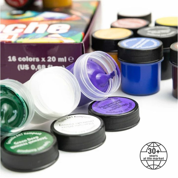 Sada gvašových farieb PREMIUM ART Kompozit 16 x 20 ml — obrázok 4