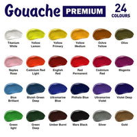 Sada gvašových farieb PREMIUM ART Kompozit 24 x 20 ml — obrázok 2