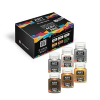 Sada metalických akrylových farieb ACRYL PRO Kompozit 6x20 ml