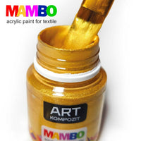 Sada metalických farieb na textil a kožu MAMBO Kompozit 9х20 ml — obrázok 6