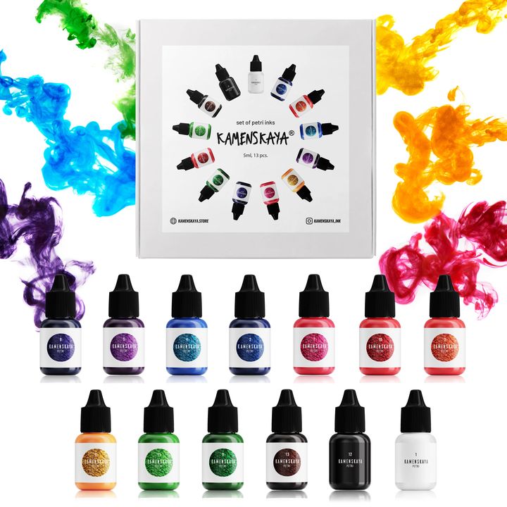 Sada mini Petri Inks Kamenskaya pre živicu 13 x 5 ml — obrázok 1