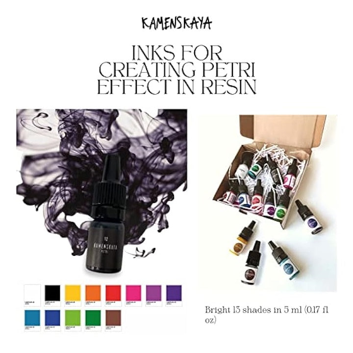 Sada mini Petri Inks Kamenskaya pre živicu 13 x 5 ml — obrázok 3