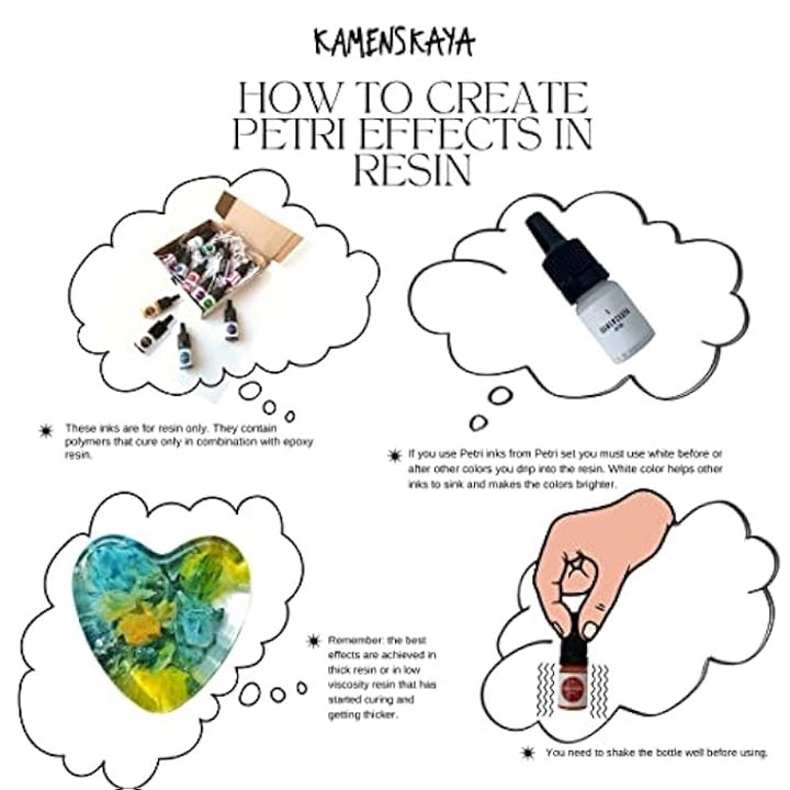 Sada mini Petri Inks Kamenskaya pre živicu 13 x 5 ml — obrázok 5