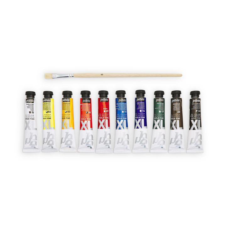 Sada olejových farieb Pebeo STUDIO XL 10x20 ml + štetec — obrázok 2