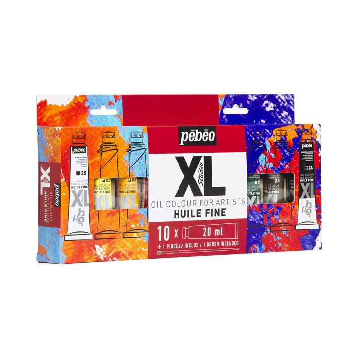 Sada olejových farieb Pebeo STUDIO XL 10x20 ml + štetec — obrázok 4