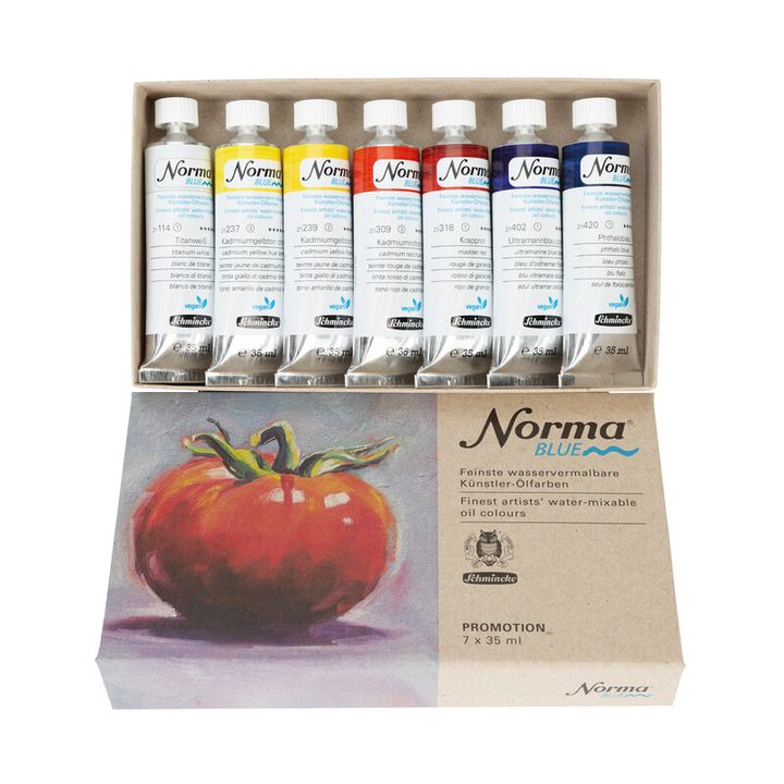 Sada olejových farieb Schmincke Norma Blue 7 x 35 ml — obrázok 3