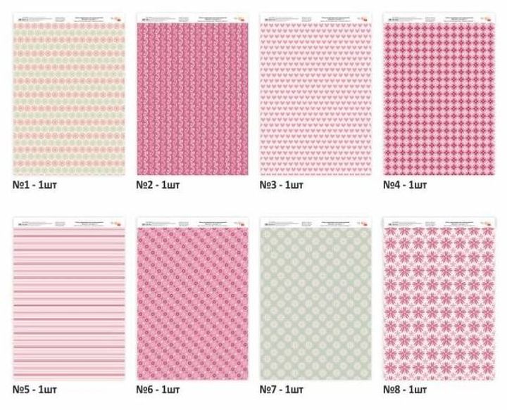 Sada papierov na scrapbooking Chvíle nežnosti 21 x 29.7 cm — obrázok 2