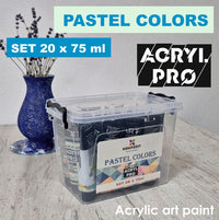 Sada pastelových akrylových farieb ACRYL PRO Kompozit 20х75 ml — obrázok 1