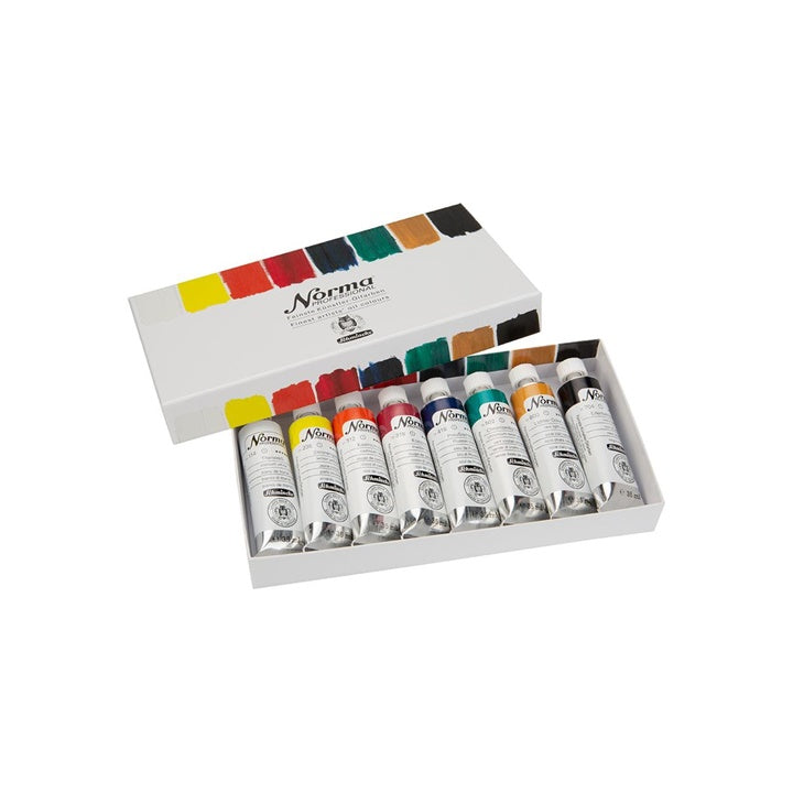 Sada profesionálnych olejových farieb v tubách Schmincke Norma Professional 8 x 35 ml — obrázok 2