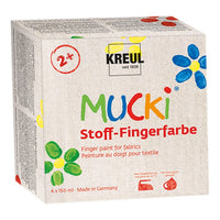 Sada prstových farieb na textil MUCKI 4 x 150 ml