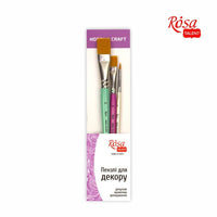 Sada štetcov Hobby & Craft ROSA TALENT ploché a okrúhle 3 ks
