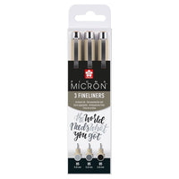 Sada technických pier Sakura Pigma Micron 3 fineliners — obrázok 1